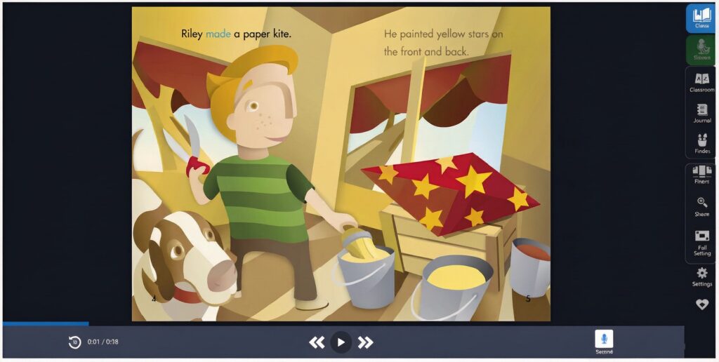 screenshot from myON